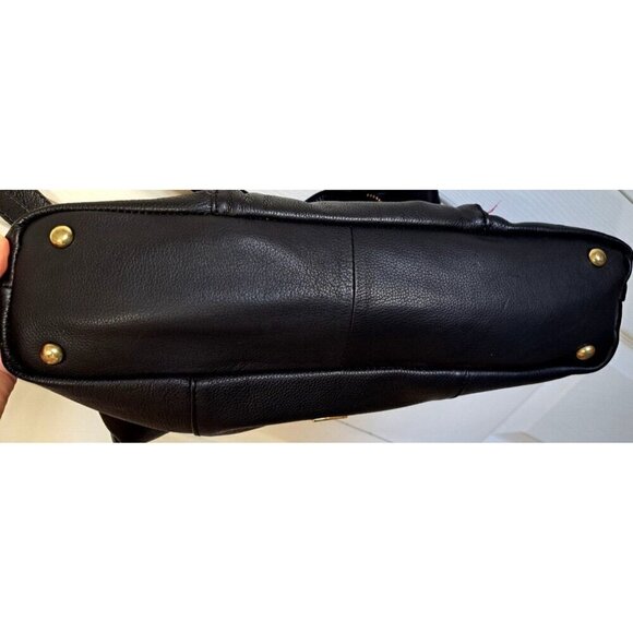 Kooba Shoulder Strap Black Pebbled Leather Everette Handbag 16"x14" - Picture 16 of 16